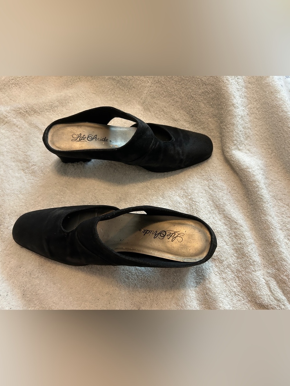 Life Stride Black Suede Cutout Slip-On Mules - Picture 3 of 6